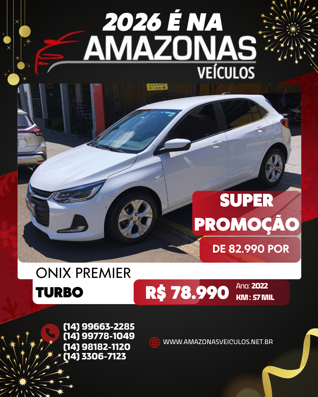 ONIX 1.0 TURBO PREMIER – AUTOMÁTICO